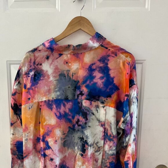 Everlane x Marques/Almeida Woman's Over-sized Long Tie-Dye Blouse Sz LR - Picture 6 of 10